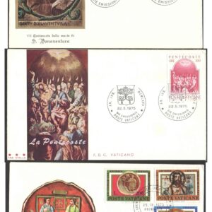 Vatican City 1974-1975 Set of 3 FDCs - First Day Covers for Collection (Set-B)