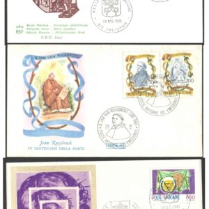 Vatican City 1980-1981 Set of 3 FDCs - First Day Covers for Collection