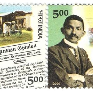 India 2007 Mahatma Gandhi SATYAGRAHA The STIRRINGS SE-Tenant Strip of 4 Stamps MNH