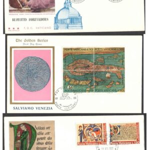 Vatican City 1972 Set of 3 FDCs - First Day Covers for Collection