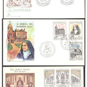 Vatican City 1973-1974 Set of 3 FDCs - First Day Covers for Postal Stamp Collection (Set-B)