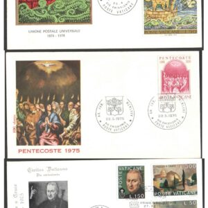 Vatican City 1974-1975 Set of 3 FDCs - First Day Covers for Collection (Set-A)