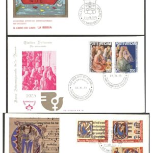 Vatican City 1972-1974 - 1975 Set of 3 FDCs - First Day Covers for Collection