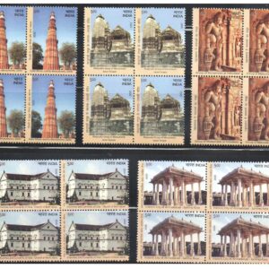 India 2020 UNESCO World Heritage Sites in India III Set of 5 Blocks of Four Stamps Each ( Total 20 Stamps ) Mint Unhinged