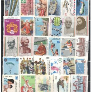 India 1986 Year Pack ( Full Complete Year Pack - Year Set ) of 29 Stamps (Including Police Se-tenants) Mint Unhinged