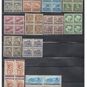 India Postage 1965-1975 - 4th Definitive Series - Complete & Full Pack of 18 Blocks of 4 Postage Stamps Each (Total 72 Stamps) MintNever Hinged