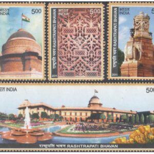 India 2011 Rashtrapati Bhavan - Set of 4 Postage Stamps MNH