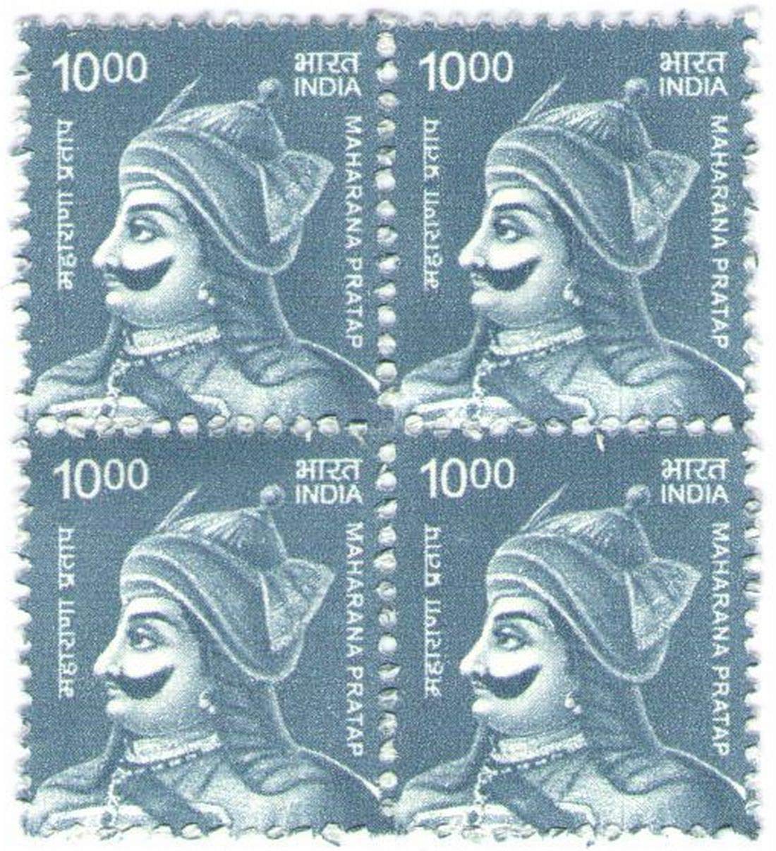 India 2015-2019 - 11TH Definitive Series - Builders of Modern India - MAHARANA Pratap Block of 4 Stamps - MNH