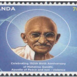 Mauritius 1969 Birth Centenary of Mahatma Gandhi - Miniature Sheet (MS) of 6 Postage stamps – image 10