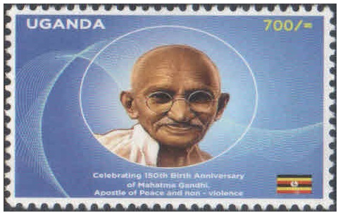 Mauritius 1969 Birth Centenary of Mahatma Gandhi - Miniature Sheet (MS) of 6 Postage stamps – image 10