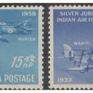 India 1958 Indian Air Force - Set of 2 Postage Stamps Mint Unhinged