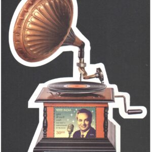 India 2024 Mukesh ( Singer ) 100th Birth Anniversary - Odd Shaped Miniature Sheet of 1 Postage Stamp