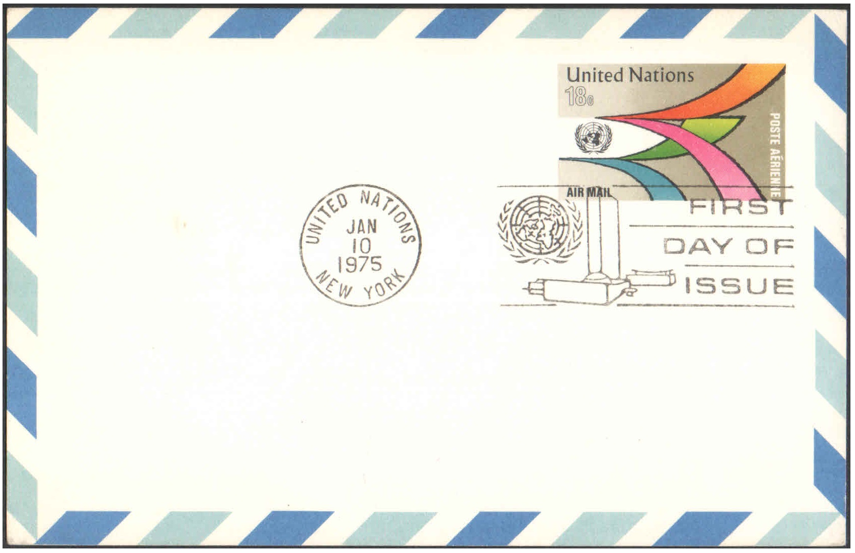 United Nations (UN) 1976 - First Day of Issue Postcard ( 18 Cents )