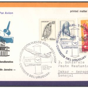 1979 First Flight Cover - (12 May 1979) - Lufthansa MONTEVIDEO ( Uruguay ) to FRANKFURT ( Germany )