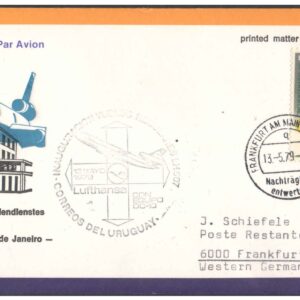 1979 First Flight Cover - (12 May 1979) - Lufthansa MONTEVIDEO ( Uruguay ) to FRANKFURT ( Germany )