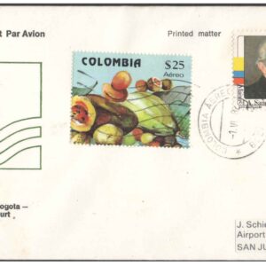 1982 First Flight Cover - (01 June 1982) - Lufthansa LA PAZ ( Bolivia ) to FRANKFURT ( Germany )