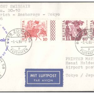 1988 First Flight Cover (03 April 1986) - Swiss Air - Geneva ( Switzerland ) to TOKYO ( Japan )