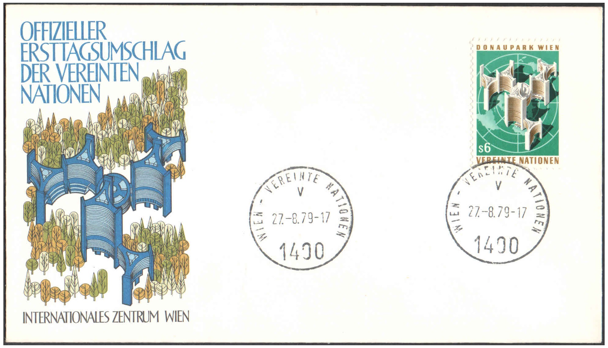 United Nations (UN) 1979 Vienna, Austria- First Day of Issue Cover