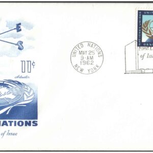 United Nations (UN) 1957 Anemometer (Wind speed indicator)- First Day of Issue Cover