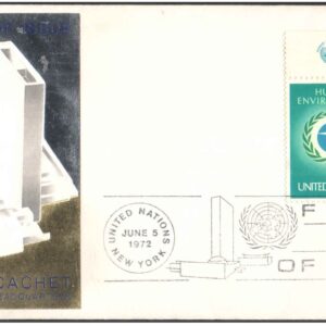 United Nations (UN) 1972 Official Cachet - Human Environment - First Day of Issue Cover