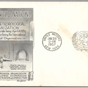 United Nations (UN) 1957 World Meteorological Organization - Weather Balloon - First Day of Issue Cover