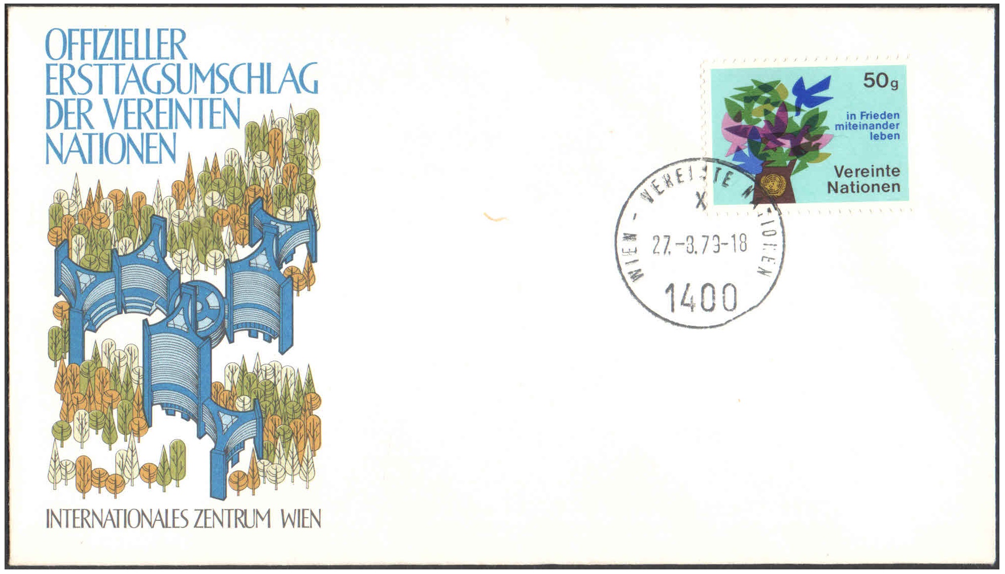 United Nations (UN) 1979 Live Peacefully Together - First Day of Issue Cover