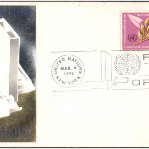 United Nations (UN) 1973 Official Cachet - Disarmament Decade- First Day of Issue Cover