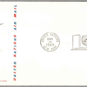 United Nations (UN) 1969 Air Mail First Day of Issue Cover