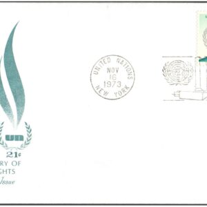 United Nations (UN) 1973 -25th Anniversary of Human Rights - First Day of Issue Cover