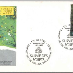 United Nations (UN) 1988 Survival of the Forests- First Day of Issue Cover