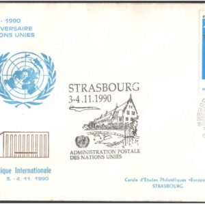 United Nations (UN) 1990 -International Philately Exhibition - Strasbourg, France- First Day of Issue Cover