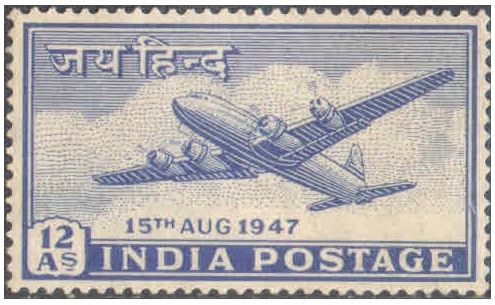 India 1947 Douglas DC-4 Aircraft Stamp MNH