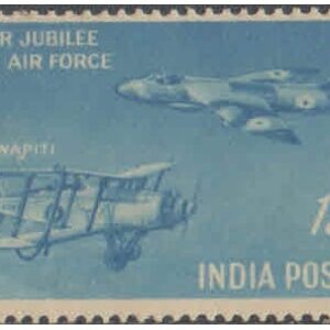 India 1958 Indian Air Force - Westland Wapiti Biplane Postage Stamp MNH