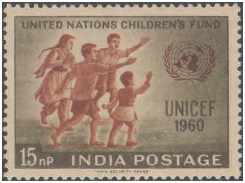 India 1960 UNICEF Day Postage stamp MNH