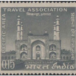 India 1966 Pacific Area Travel Association - Emperor Akbar's Mausoleum, Sikandara Agra - Postage Stamp MNH