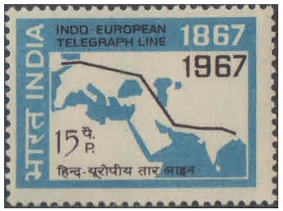 India 1967 Centenary of Indo European Telegraph Service - Postage Stamp MNH