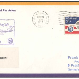 First Flight Cover - (03 April 1977) - Lufthansa LOS ANGELES ( USA ) to FRANKFURT ( Germany )