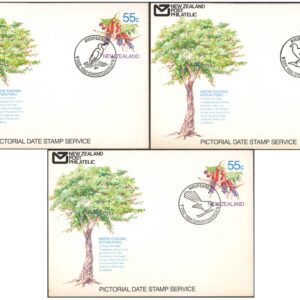 New Zealand 1990 - Birdpex-90 -Set of 3 Pictorial Date Stamped First Day Postcards