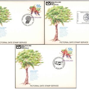 New Zealand 1990 - Orchid Conference & 2 other -Set of 3 Pictorial Date Stamped First Day Postcards