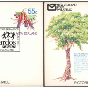 New Zealand 1991 - Barnardos & Air Training Corps -Set of 2 Pictorial Date Stamped First Day Postcards