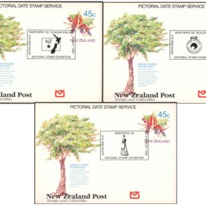 New Zealand 1993 - NORTHPEX 93 -Set of 3 Pictorial Date Stamped First Day Postcards