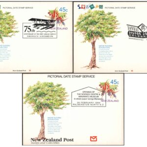 New Zealand 1994 - First Airmail Service & 2 other -Set of 3 Pictorial Date Stamped First Day Postcards