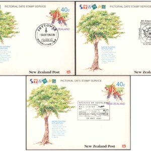 New Zealand 1997 - Skytower & 2 other -Set of 3 Pictorial Date Stamped First Day Postcards