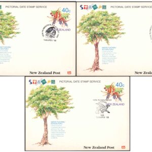 New Zealand 1998 - Tarapex 98 -Set of 3 Pictorial Date Stamped First Day Postcards