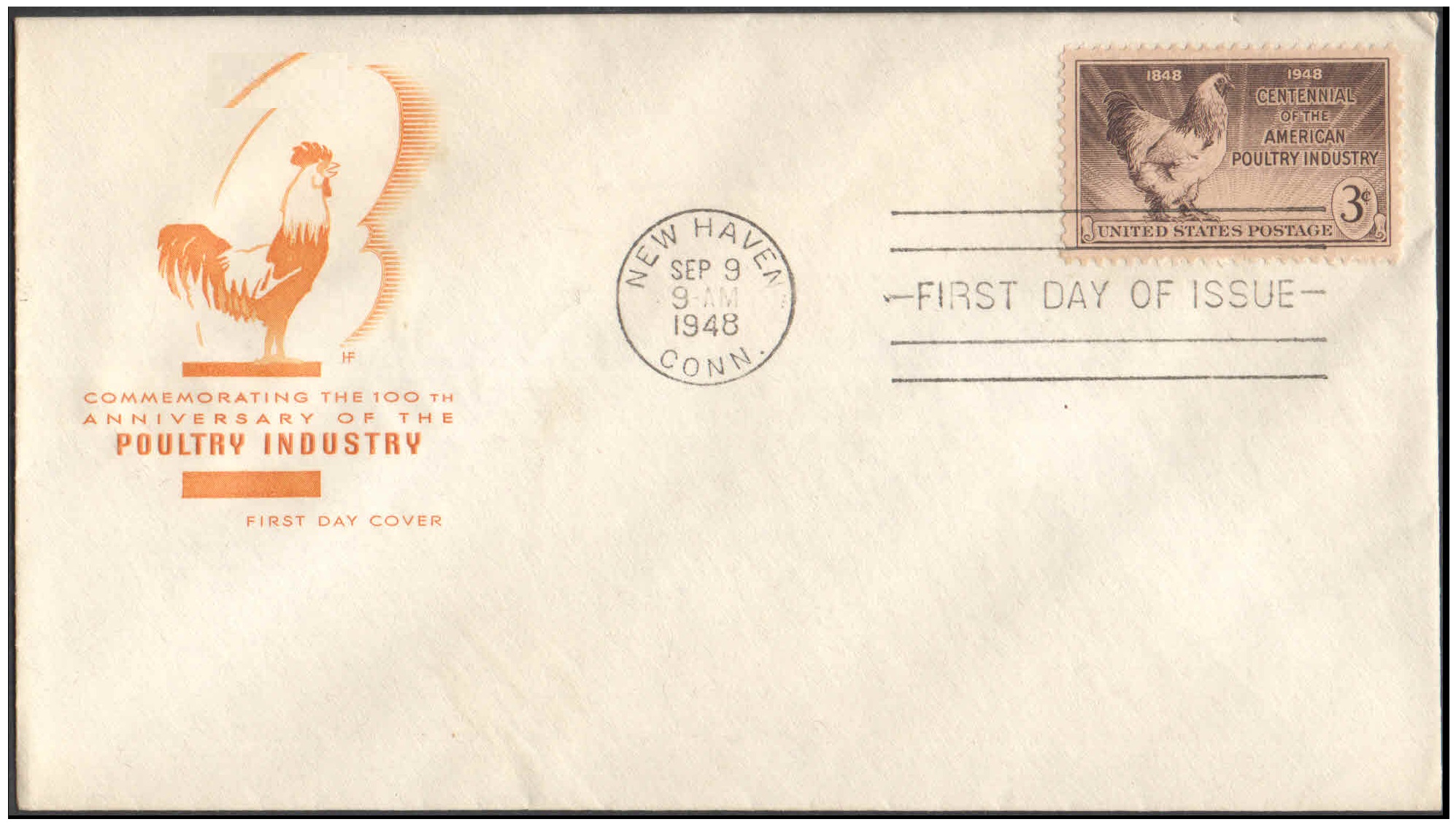 USA 1948 Poultry Industry - Centennial - First Day Cover