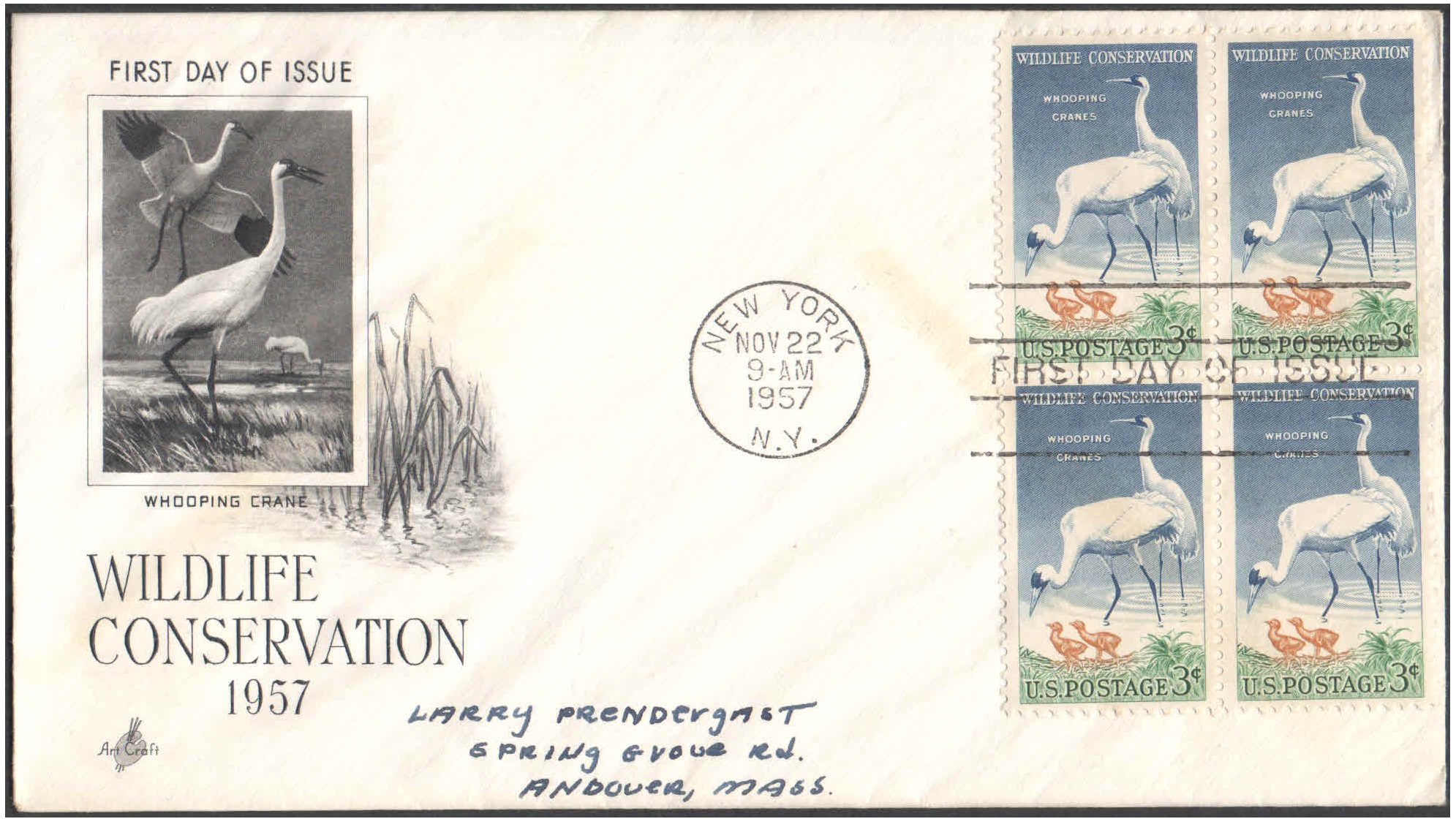 USA 1957 Wildlife Conservation - First Day Cover