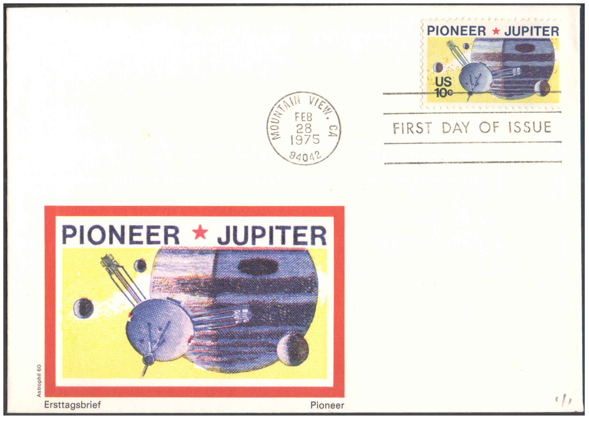 USA 1975 Pioneer - Jupiter Space Exploration - First Day Cover