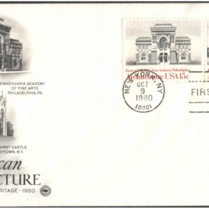 USA 1980 American Architecture - Pennsylvania Academy, Lyndhurst Castle - First Day Cover