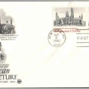 USA 1980 American Architecture - Smithsonian Institute, Trinity Church - First Day Cover