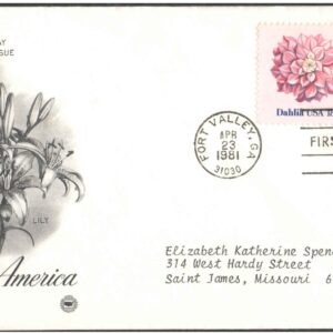 USA 1981 Flowers of America - Dahlia & Lily - First Day Cover
